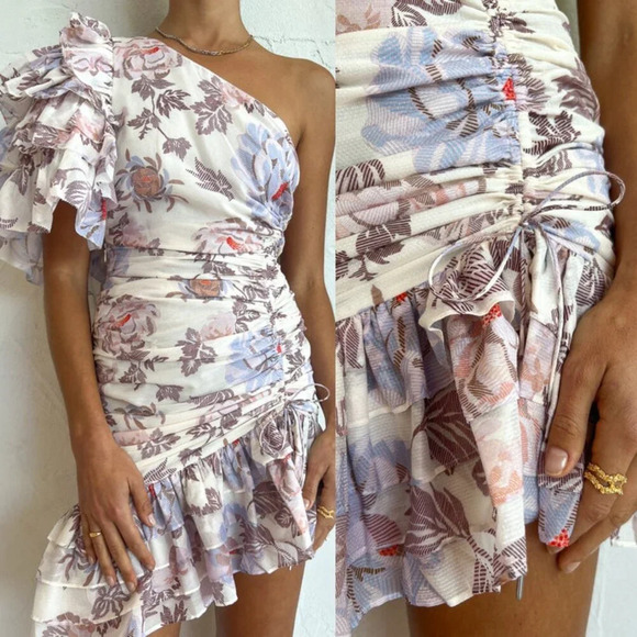 Anthropologie Magali Pascal Desa One-Shoulder Mini Dress Size XL NWT $595 - Picture 14 of 16